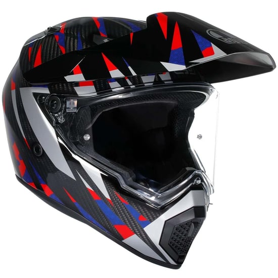 Casco AGV AX9 Steppa Carbon / Red / Blue