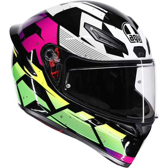 Casco AGV K1 S Punkpulse Black / Purple / Lime