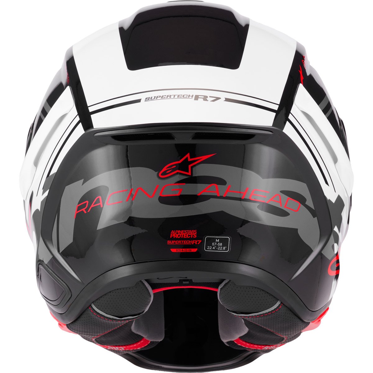 Casco Alpinestars Supertech R7 A-Core Black / White / Red