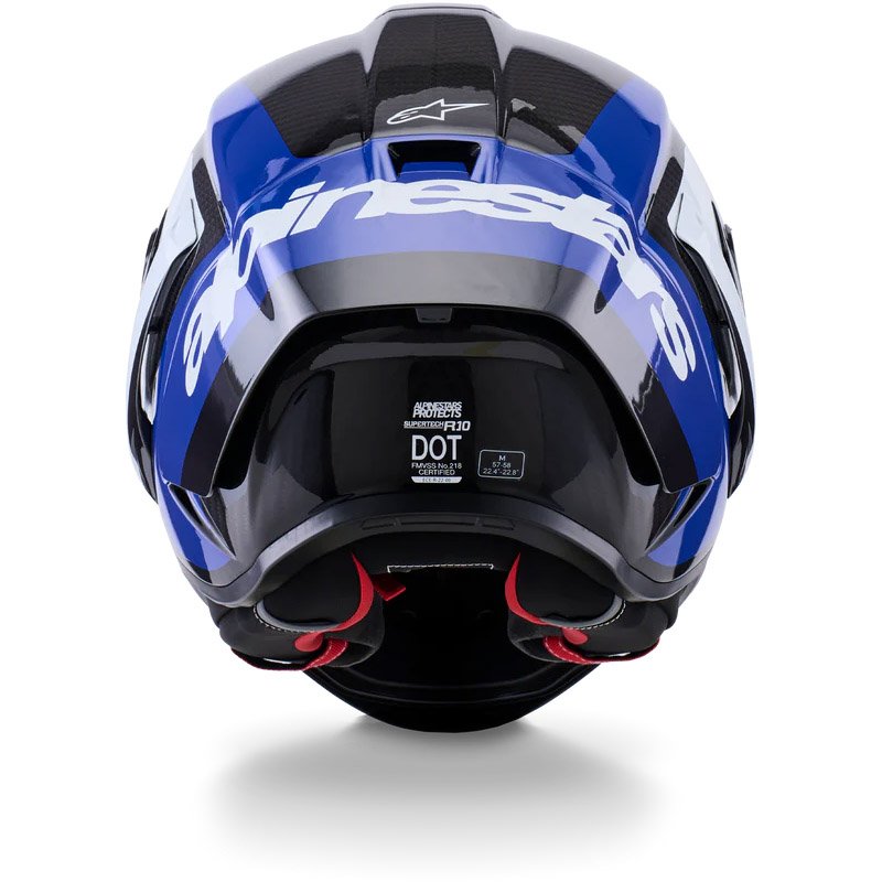 Casco Alpinestars Supertech R10 Arius Black / White / Blue Glossy