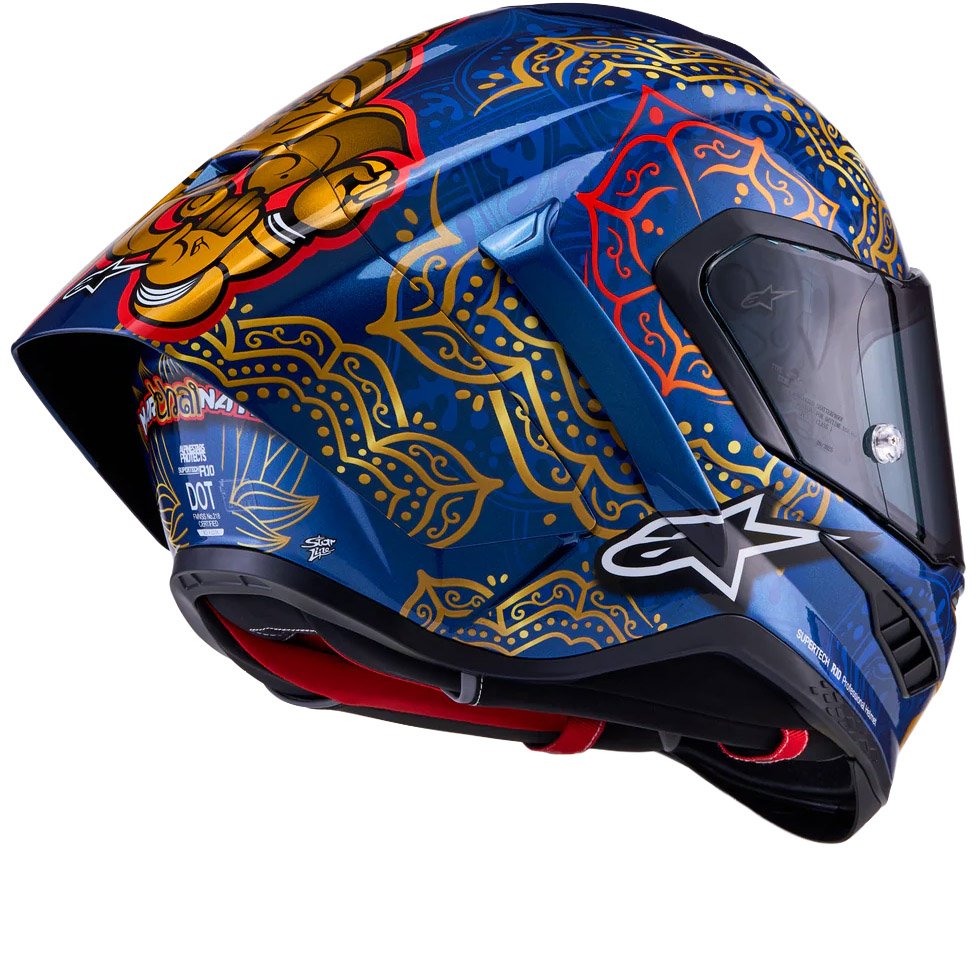 Casco Alpinestars Supertech R10 Martinator Thai LE Blue / Red / Gold Glossy