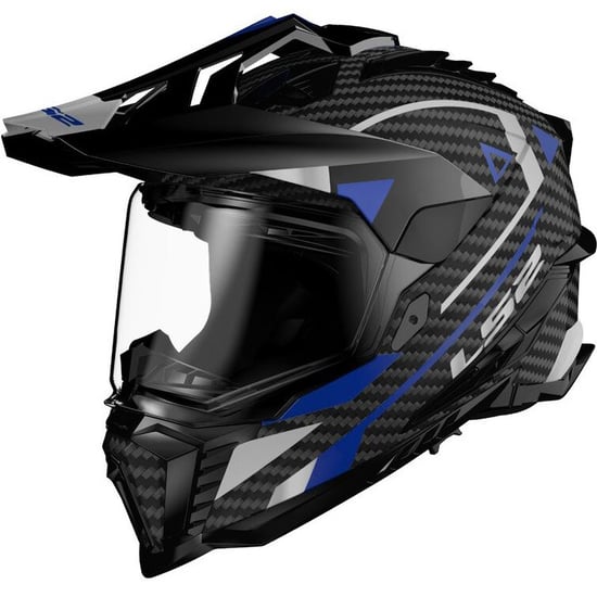 Casco LS2 MX701 Explorer Carbon Adventure Blue