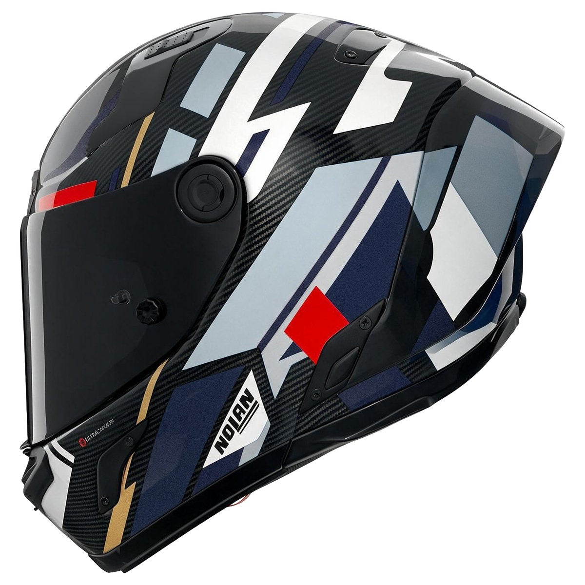 Casco Nolan X-804 RS Ultra Carbon Cirota Carbon / Blue / Gold