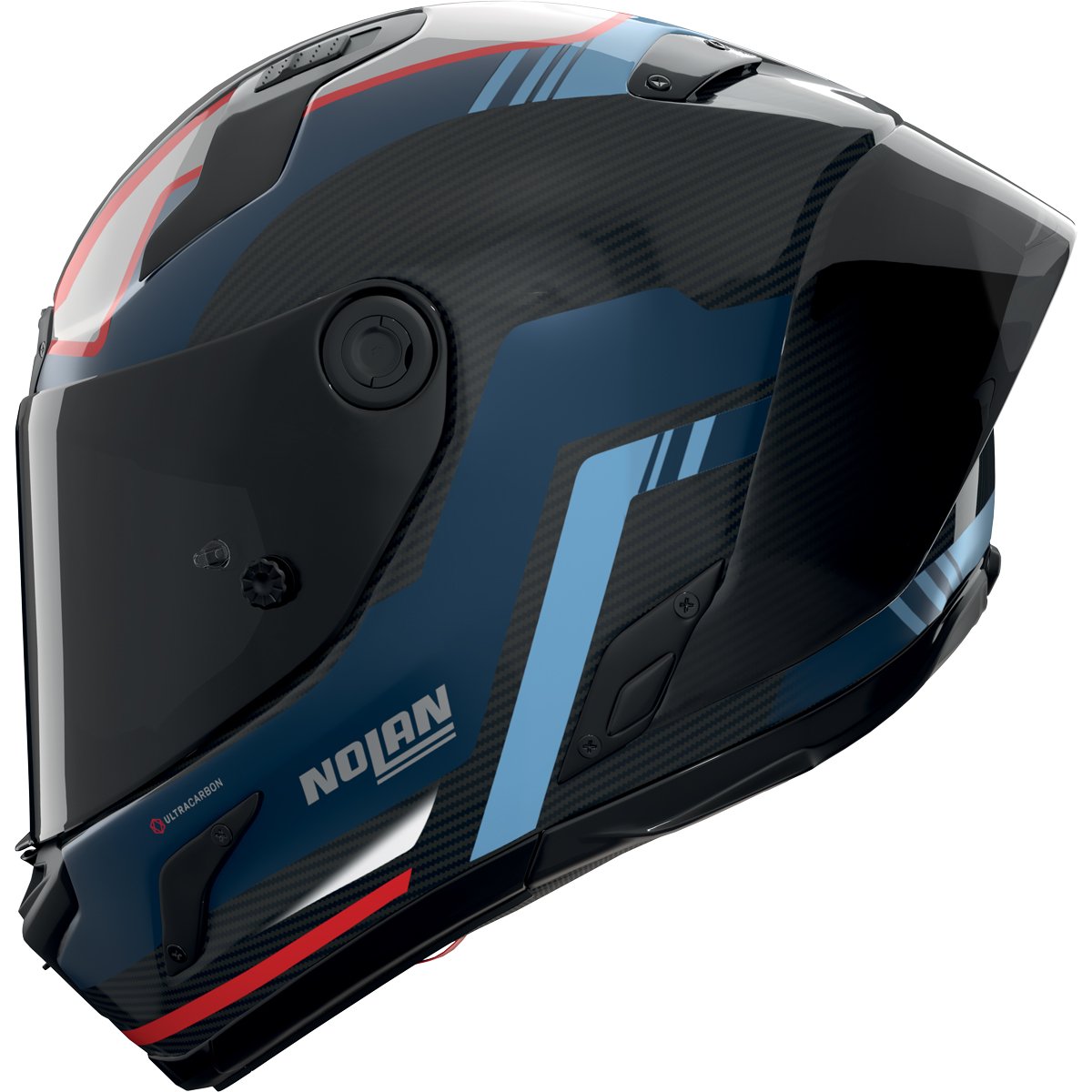 Casco Nolan X-804 RS Ultra Carbon Piega Carbon / Blue Deep / Blue Sky / Red
