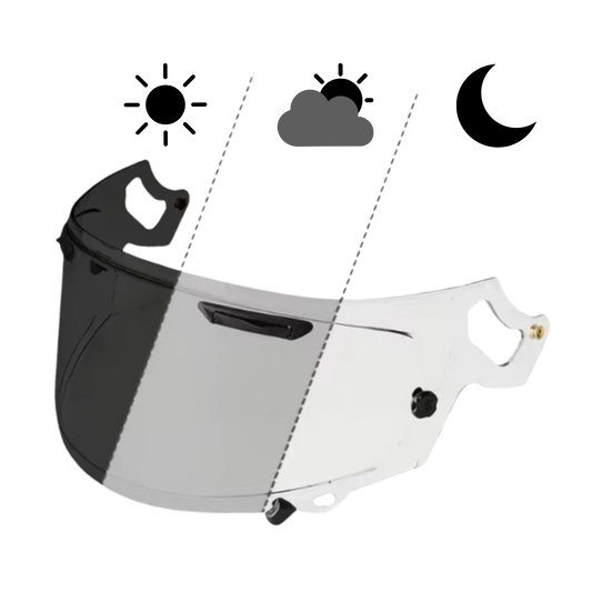 Visera Fotocromática para Casco Arai PROFILE V / RX-7X / RX-7V / RX-7V EVO / NEO / ASTRO-GX / XD / ASTRAL-X / VECTOR-X / DEFIANT-X / CORSAIR-X / ASTRO-GX / VAS-V / QUANTIC / CONCEPT / CONCEPT XE