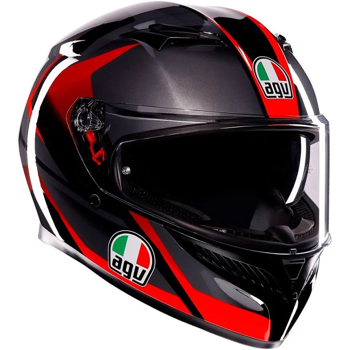 Casco AGV K3 MPLK Striga Black / Grey / Red