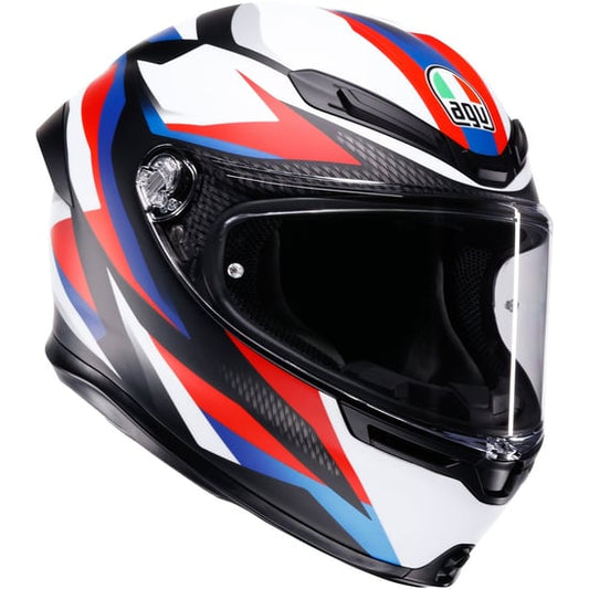Casco AGV K6 S Timewarp Matt Black / Red / Blue