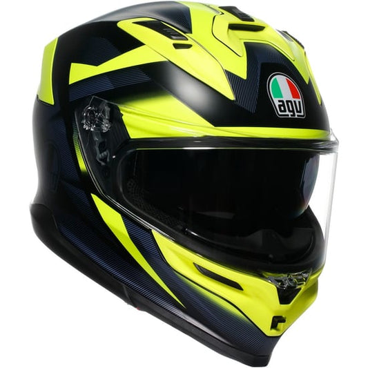 Casco AGV K7 Glimpse Matt Black / Yellow Fluo
