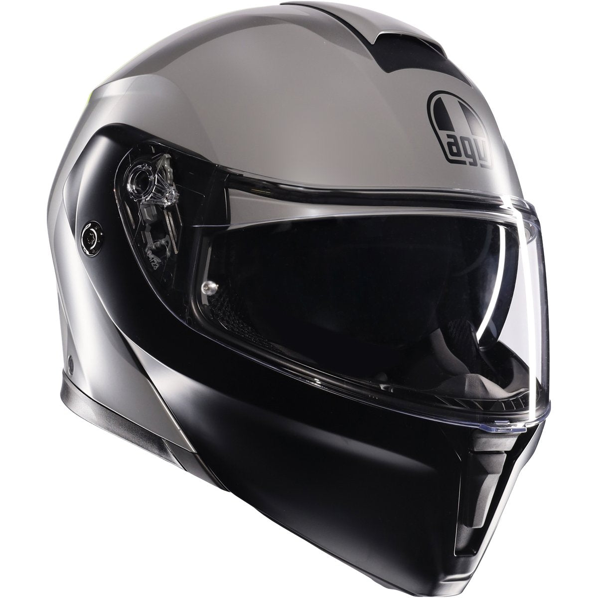 Casco AGV Streetmodular E2206 Resia Matt Grey / Black / Yellow Fluo
