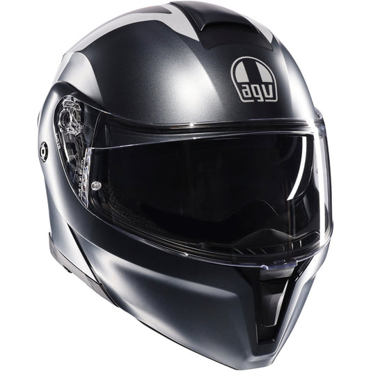 Casco AGV Streetmodular E2206 Resia Matt Grey / Silver / Red