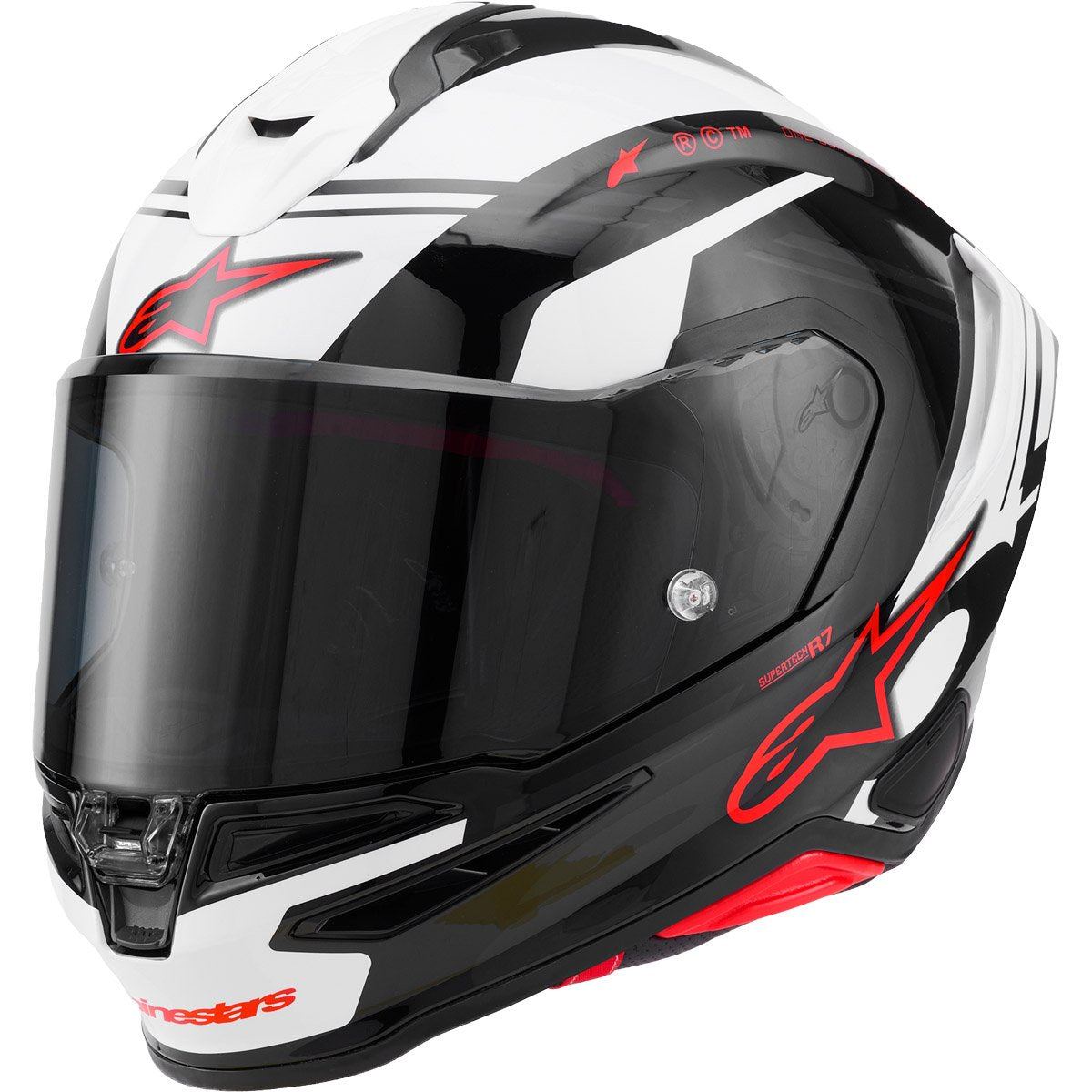 Casco Alpinestars Supertech R7 A-Core  Black / White / Red