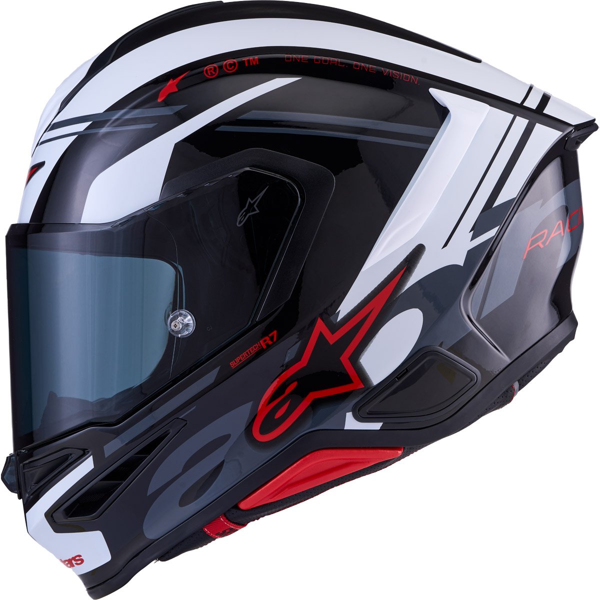 Casco Alpinestars Supertech R7 A-Core  Black / White / Red