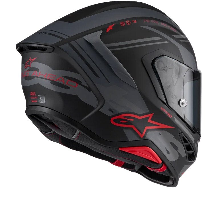 Casco Alpinestars Supertech R7 A-Core Black / Grey / Red