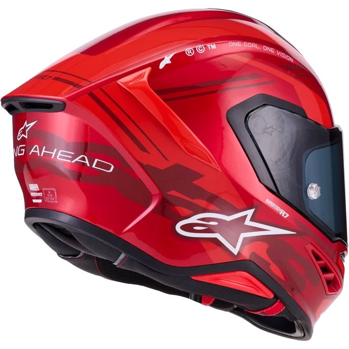 Casco Alpinestars Supertech R7 A-Core Red / White Glossy