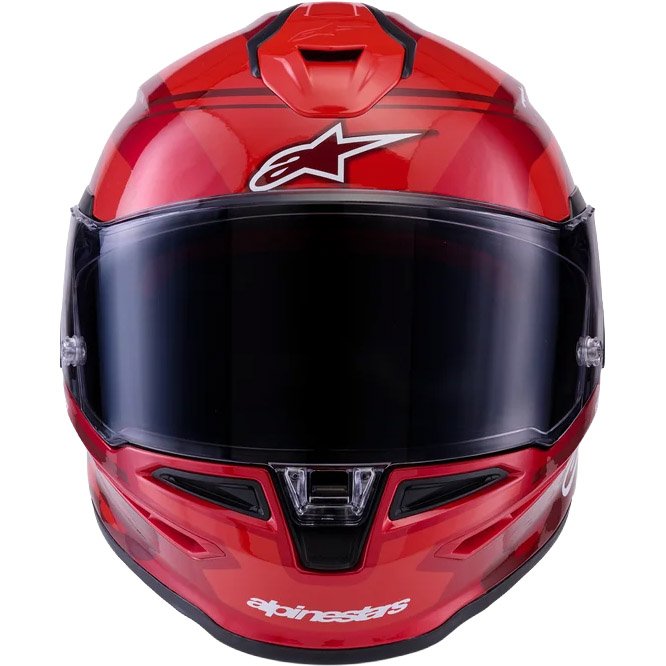 Casco Alpinestars Supertech R7 A-Core Red / White Glossy