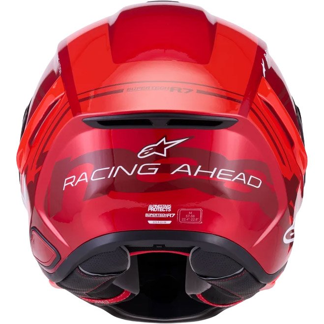 Casco Alpinestars Supertech R7 A-Core Red / White Glossy