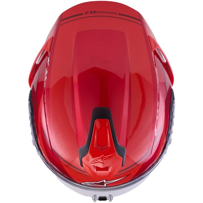 Casco Alpinestars Supertech R7 A-Core Red / White Glossy