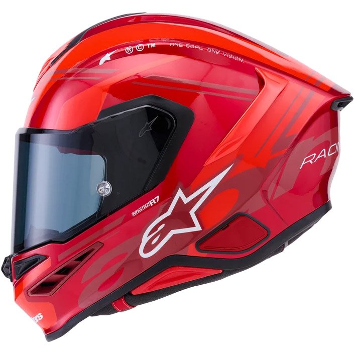 Casco Alpinestars Supertech R7 A-Core Red / White Glossy