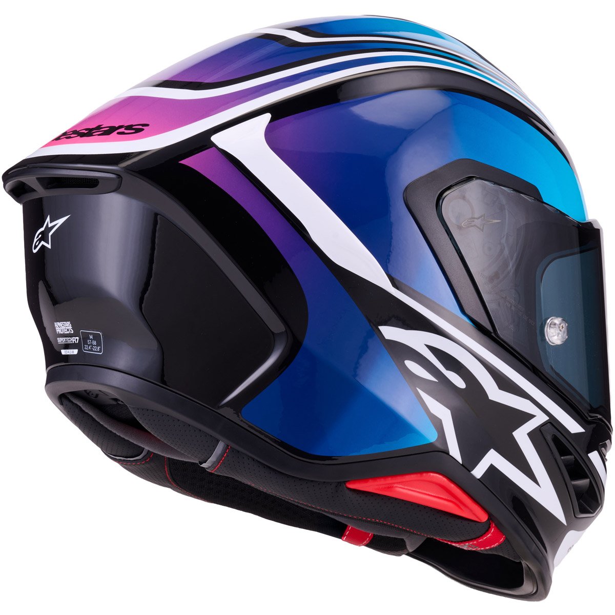 Casco Alpinestars Supertech R7 Zeal Black / Blue