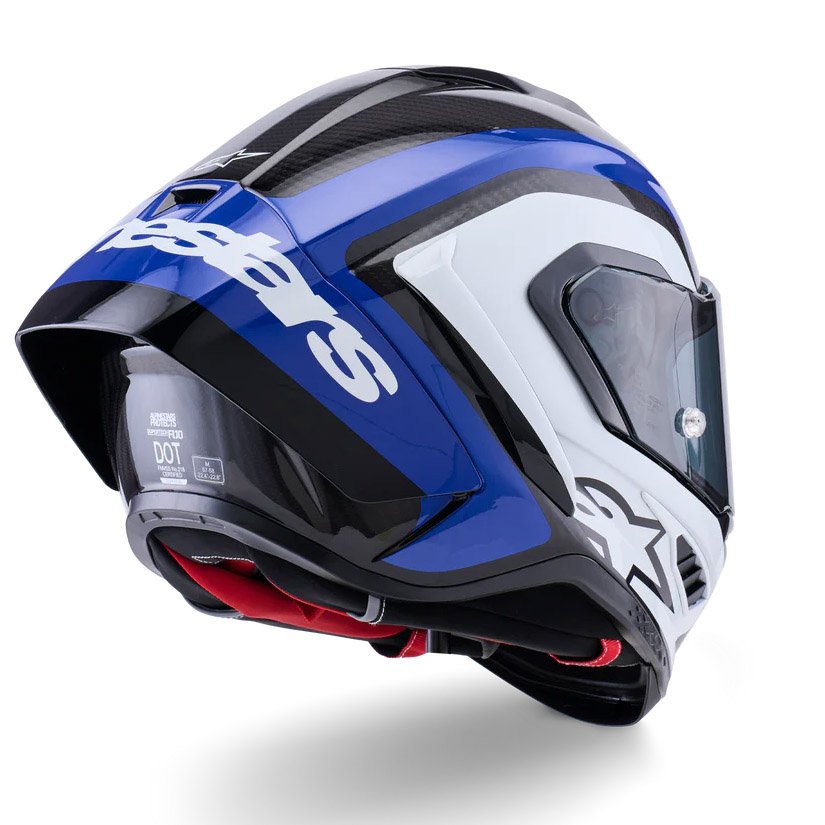 Casco Alpinestars Supertech R10 Arius Black / White / Blue Glossy