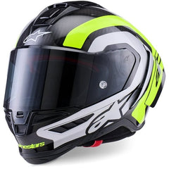Casco Alpinestars Supertech R10 Arius Black / Silver / Yellow Fluo