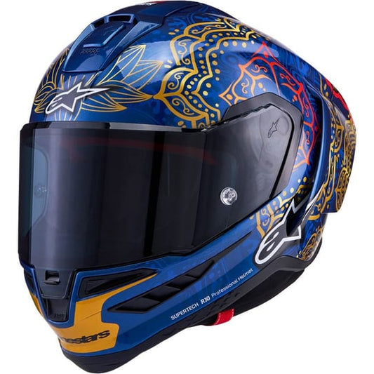 Casco Alpinestars Supertech R10 Martinator Thai LE Blue / Red / Gold Glossy