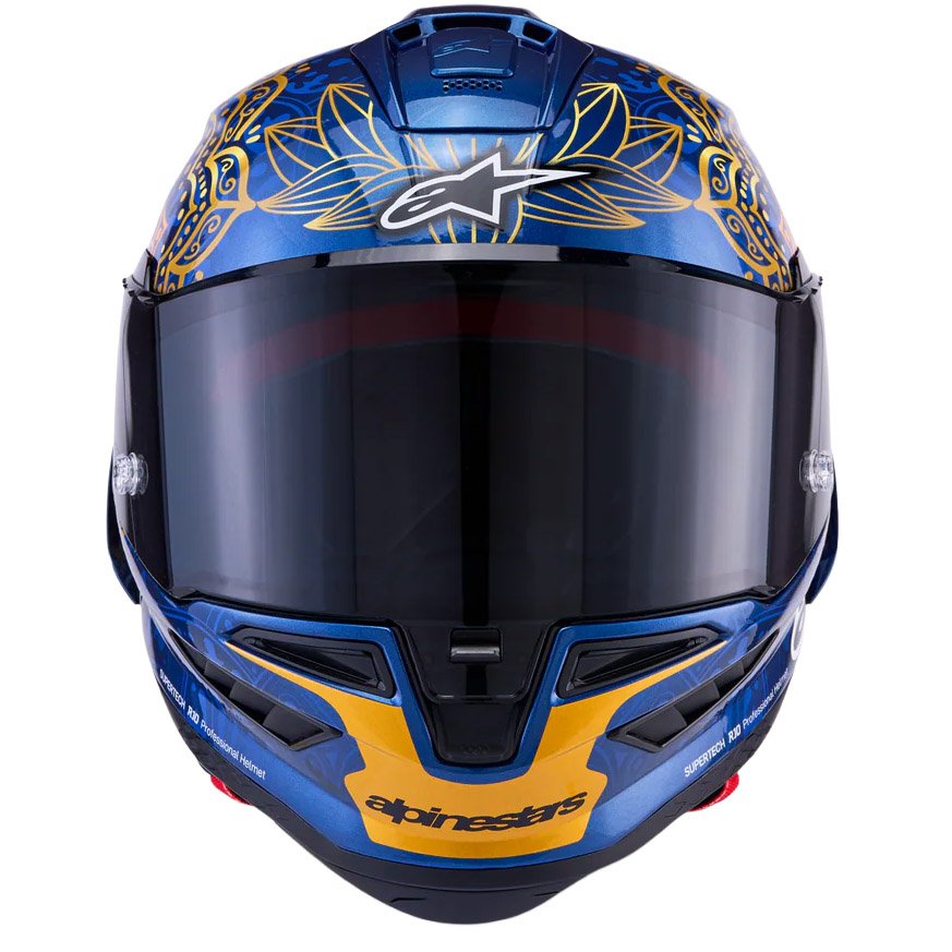 Casco Alpinestars Supertech R10 Martinator Thai LE Blue / Red / Gold Glossy