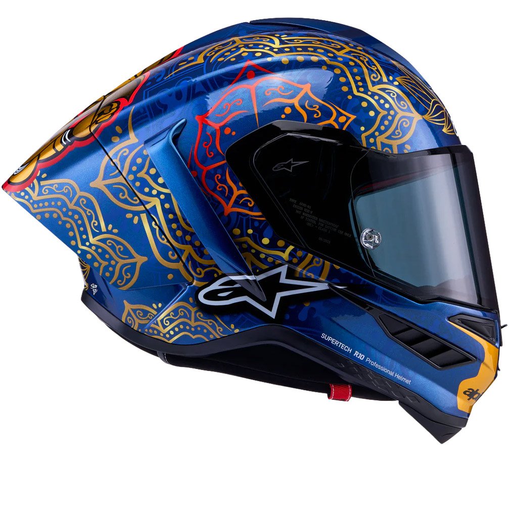 Casco Alpinestars Supertech R10 Martinator Thai LE Blue / Red / Gold Glossy
