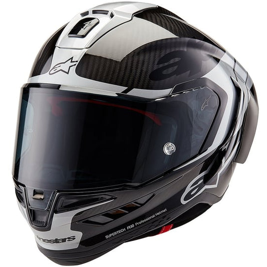 Casco Alpinestars Supertech R10 Element Black Carbon / Silver / Black