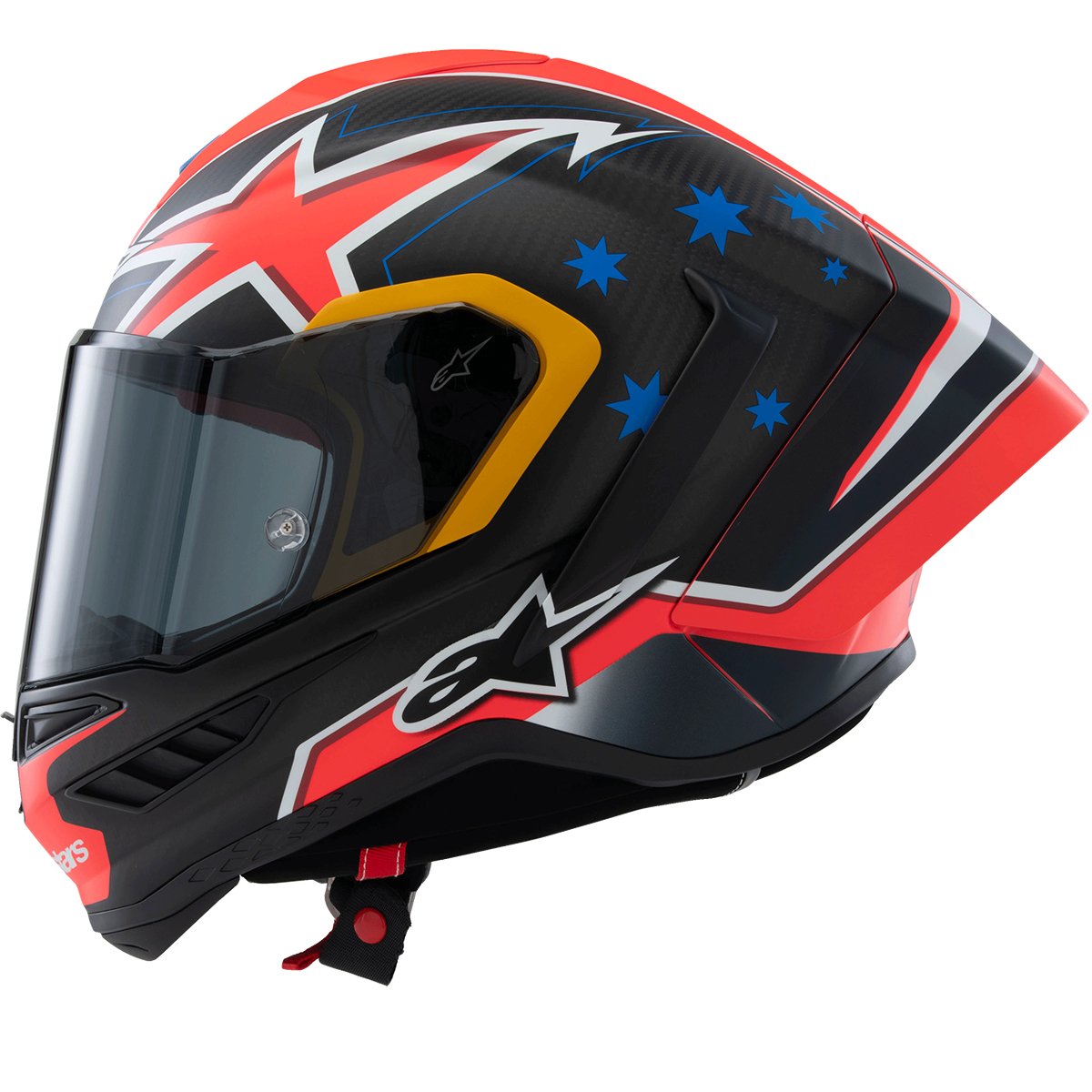 Casco Alpinestars Supertech R10 Miller LE Carbon / Red Matt