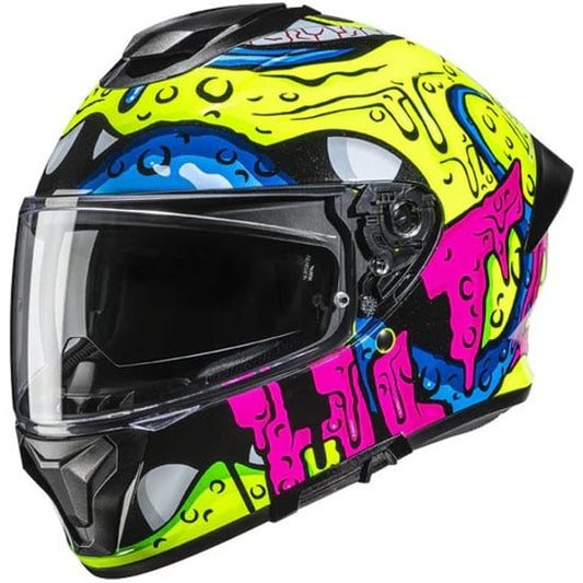 Casco HJC C71 Squeeze Blue / Yellow / Pink