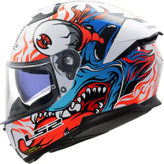 Casco LS2 FF808 Stream II Inferno White / Blue