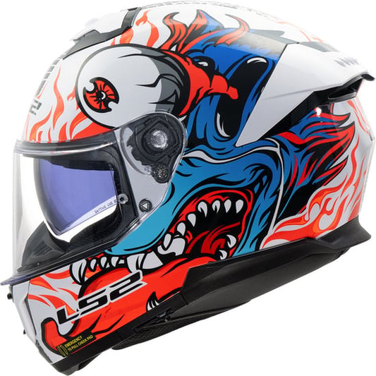 Casco LS2 FF808 Stream II Inferno White / Blue