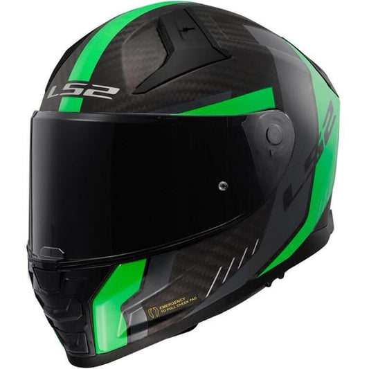 Casco LS2 FF811 Vector II Carbon Grid Matt Fluo Green