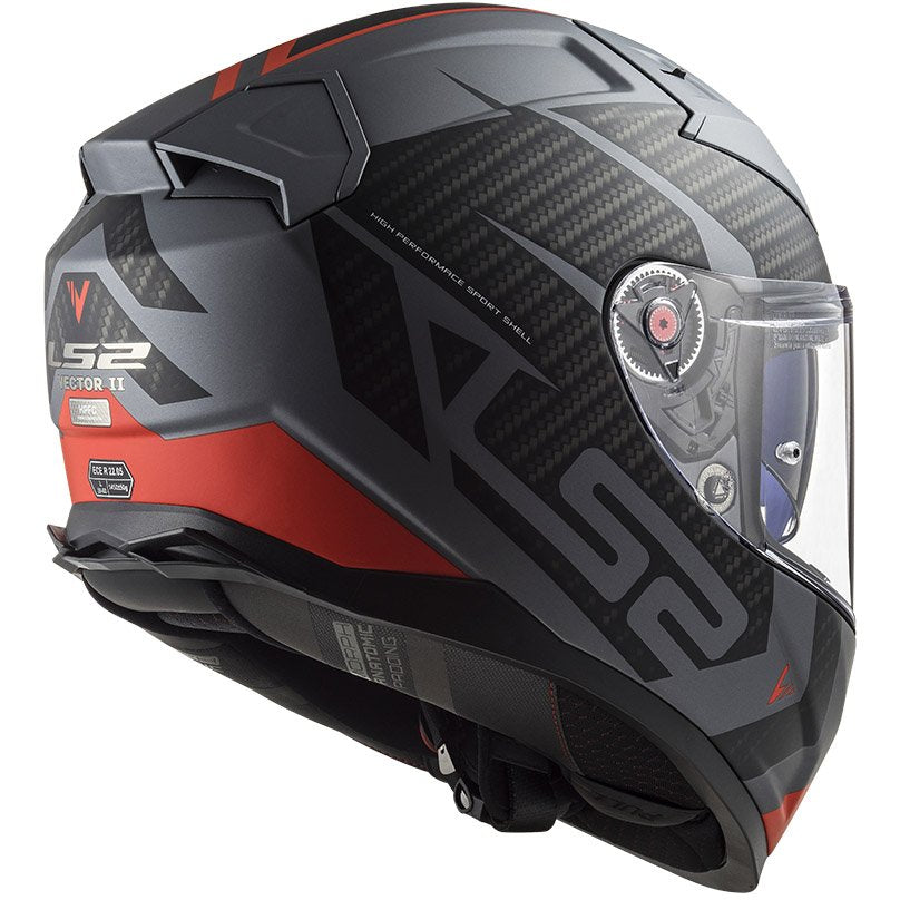Casco LS2 FF811 Vector II Splitter Matt Titanium Red