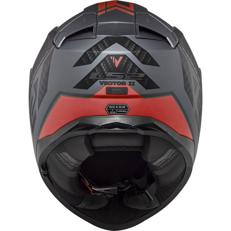 Casco LS2 FF811 Vector II Splitter Matt Titanium Red