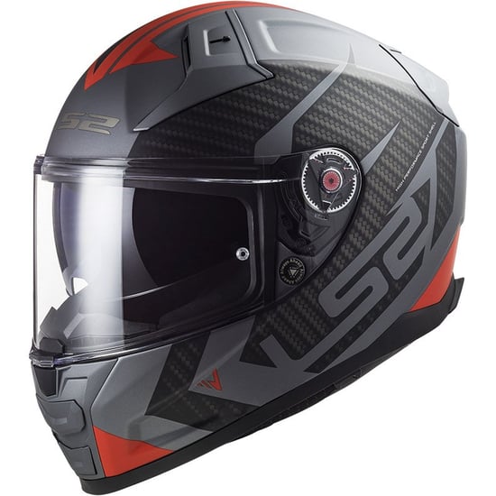 Casco LS2 FF811 Vector II Splitter Matt Titanium Red