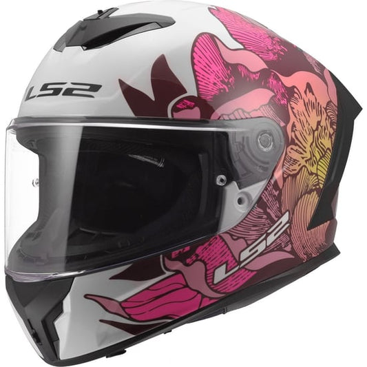 Casco LS2 FF820 Rapid III Poppies II White / Pink