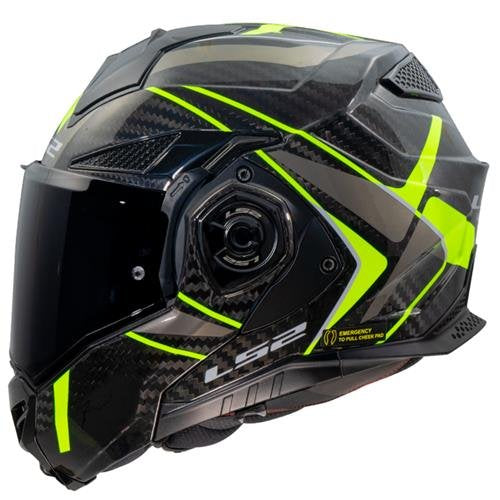 Casco LS2 FF901 Advant X Carbon Future II H-V Yellow