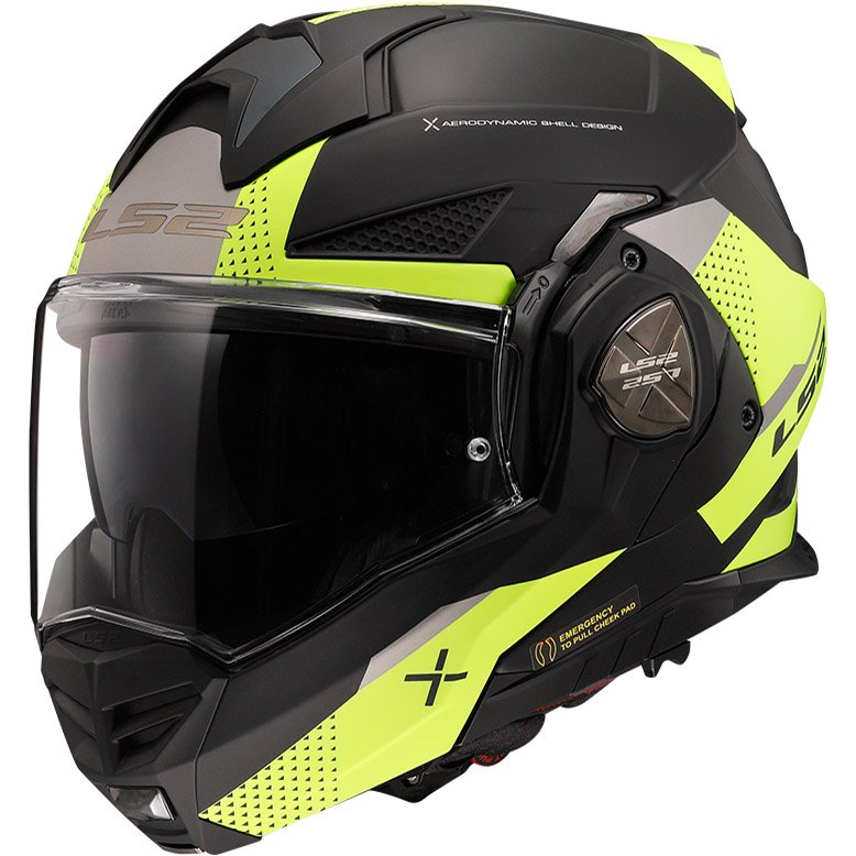Casco LS2 FF901 Advant X Oblivion Matt Black / H-V Yellow