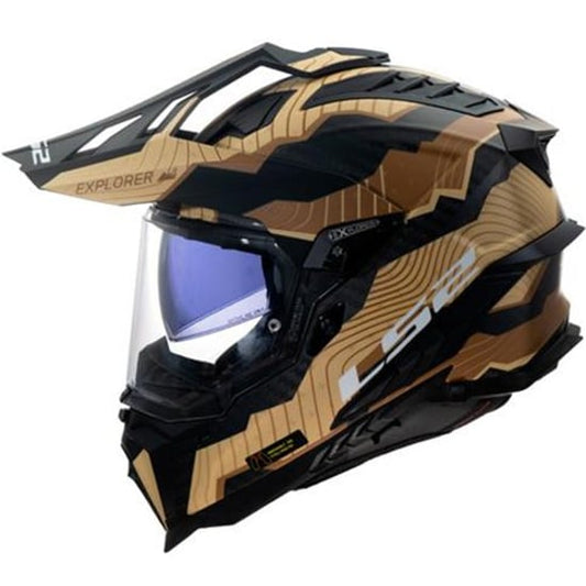 Casco LS2 MX701 Explorer C Trick Brown Sand