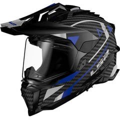 Casco LS2 MX701 Explorer Carbon Adventure Blue