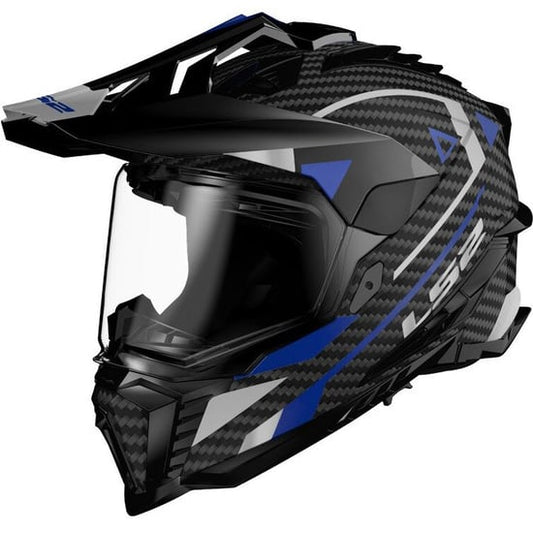 Casco LS2 MX701 Explorer Carbon Adventure Blue