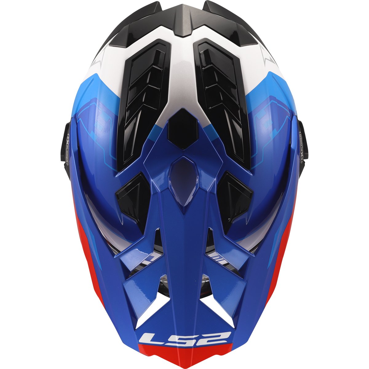 Casco LS2 MX701 Explorer Hexa White / Blue / Red