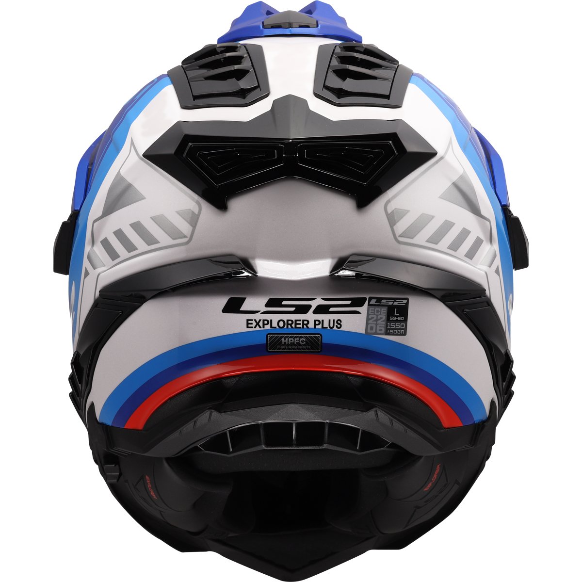 Casco LS2 MX701 Explorer Hexa White / Blue / Red