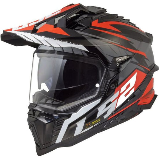Casco LS2 MX701 Explorer Spire Black / Titanium / Red