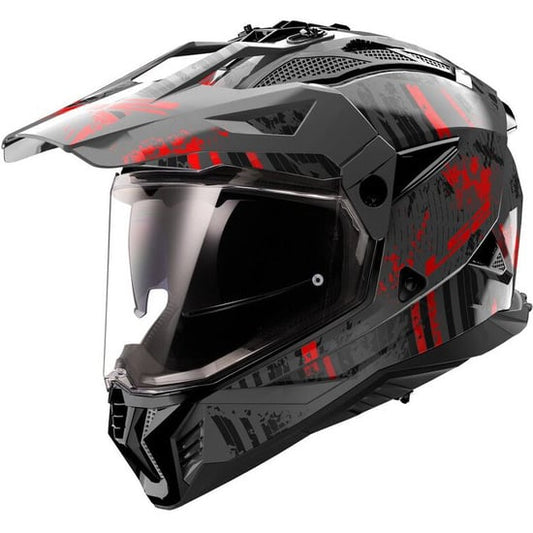 Casco LS2 MX702 Pioneer II Crazy Black / Grey / Red
