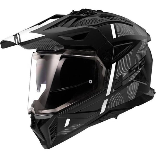 Casco LS2 MX702 Pioneer II Hill Matt Black / White