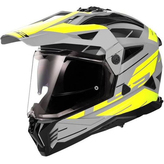 Casco LS2 MX702 Pioneer II Namib Matt Grey / H-V Yellow