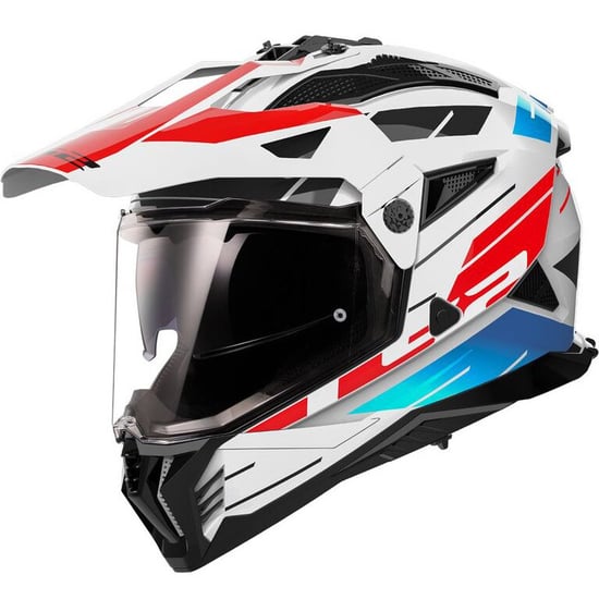 Casco LS2 MX702 Pioneer II Namib White / Blue / Red